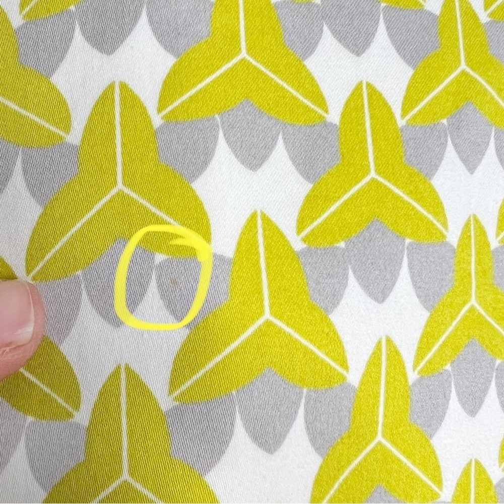 Banana Republic Milly Collection Chartreuse Geometric Print Mini Skirt - Picture 9 of 13